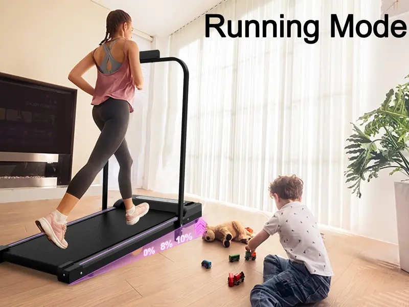 Dufominc 2-in-1 Folding Under Desk Treadmill, 2.5HP Portable Walking Pad for Home Office with Remote, LED Display & 265 lbs Maximum Load, Steps, Calories, Distance