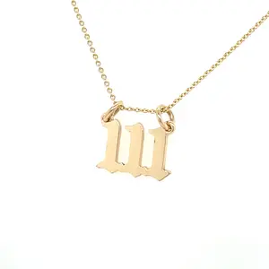 14k Yellow Gold Angel Number 111 Necklace | 18"