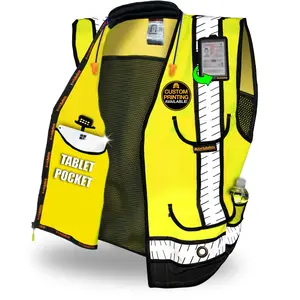 KwikSafety GODFATHER SPECIALIST Safety Vest [CUSHION COLLAR + 10 POCKETS] Class 2 ANSI OSHA High Visibility Reflective Mesh - Model No.: KS3310SP