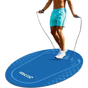Jump Rope Mat Outdoor Indoor, Oval 52'' x 36'' Non-slip Fitness Exercise Mat, 5mm Shock Absorption Extra Thick Design, Suitable for  Gym Floor, Concrete Jump Roping