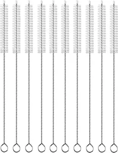 Straw Cleaning Brush 10 Pack – 12” Extra Long Pipe Cleaner for Water Bottles, Reusable Straws & Tubes