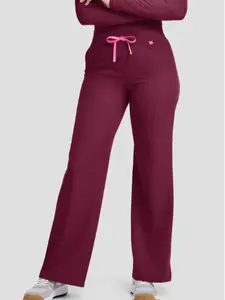 Med Couture Amp Women's 5-Pocket STRETCH High-Rise Wide Leg Cargo Scrub Pant