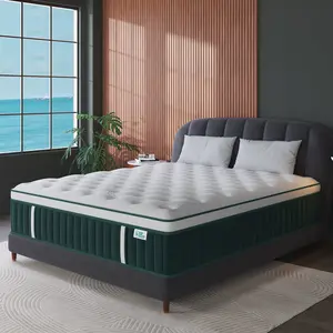 12/14Inch Mattress Twin Full Queen King Size Memory Foam Ergonomic Design Medium Firm Hybrid Mattress with Pocket Springs Gel Memory Foam for Luxurious Comfort