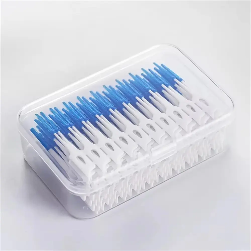 150/200pcs Interdental Silicone Brushes Dental Toothpicks Brush Between Teeth Silicone Toothpicks With Thread Oral Cleaning Tool Teeth Flossers Teeth Cleaning Tools