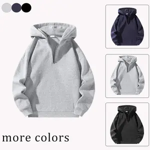 Men’s Regular Fit Solid Zip-Up Hoodie, Casual Long-Sleeve Hooded Sweatshirt for Fall, Men’s Fall Clothing for Everyday Wear, Tops