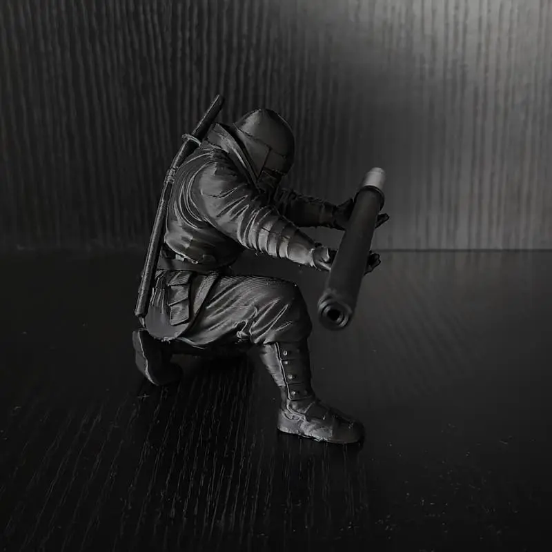 Funny Ninja Warrior Pen Holder & Desk Organizer, Creative Desktop Accessory, Stylish Table Decoration, Gift for Colleague Friend