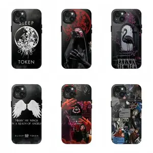 Sleep Token Band Art Custom TPU Rubber Cellphone Cover - Protective, Rugged Shockproof, Gothic Metalcore Dark Aesthetic, Take Me Back To Eden/Even In Arcadia/Emergence Designs, Tech Accessory For iPhone 17 Pro Max,16,15,14,13,12,11,SE Handheld Devices, Re