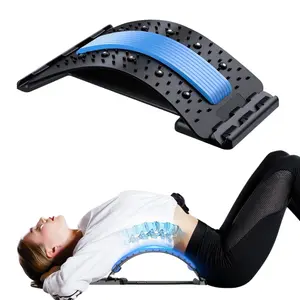 Back Stretcher for Lower Back Pain Relief, 4 Level Adjustable Lumbar Back Cracker Board, Back Cracking Device, Back Massager for Scoliosis, Spine Decompression, Adjustable Levels, Spinal Decompression