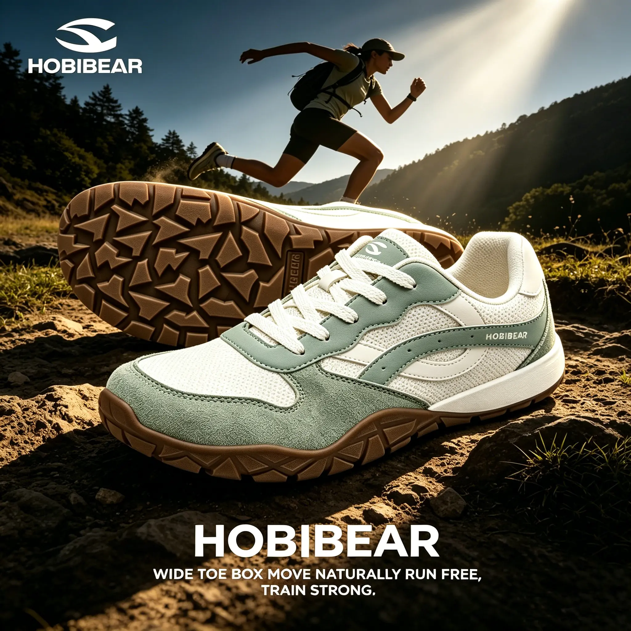 HOBIBEAR Wide-Toe Barefoot Shoes for Women - 0 Drop Lightweight Lace-Up Sporty Chic Sneakers, Trending Training & Gym Footwear for Summer/Autumn Long Walks, Casual Minimalist Shoes (Black to School), Sneakers For Women