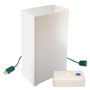 LumaBase Electric LED Luminaria Kit with LumaBases Set of 10 Weather Resistant Outdoor Lighting for Walkways & Driveways