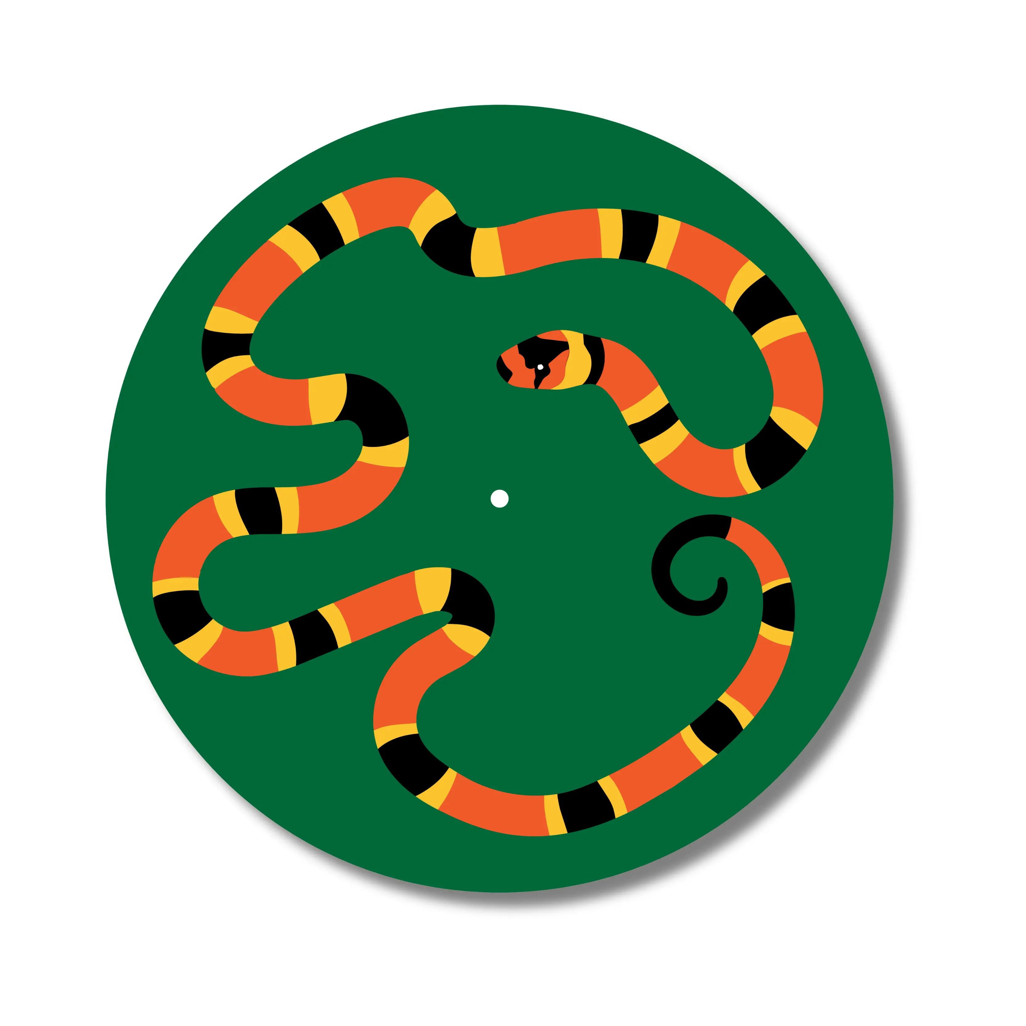 "Snake In The Grass" Vinyl Record Slipmat Turntable Accessory