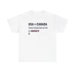 Father's Day USA Hockey Humor Tee, Casual Short Sleeve for Sports Fans Daily Wear