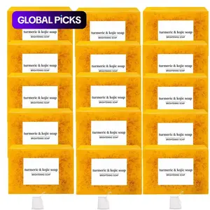 Comfortable Lemon Turmeric Skincare Soap Gift Set, 15-Piece Brightening Face & Body Wash, Moisturizing Body Care Soap, Turmeric Brightening Bar, Daily Skincare Kit #GLOBAL PICKS