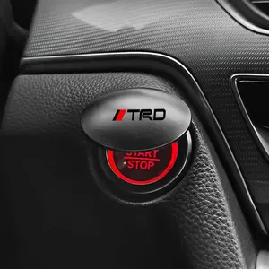 car accessories, Car interior decor, vehicle start decorative cover, one-button start button cover, car engine start-stop button cover, car supplies, suitable for Toyota 4Runner TRD, Avalon TRD, Camry TRD, Hilux TRD, Land Cruiser TRD