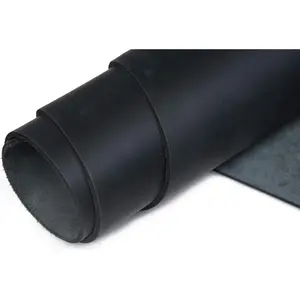 Tooling Leather Square 3.6mm-4.0mm (9-10oz) Thick Finished Full Grain Cow Hide Leather Crafts Tooling Sewing Hobby Workshop Crafting Leather Heavy Weight (Pure Black, 6"x12")