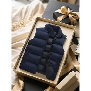Men’s lightweight casual vest with a foldable design for autumn and winter, providing warmth and comfort for everyday wear, perfect for storage.