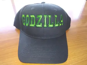 Godzilla Embroidered Hat/Cap - Black