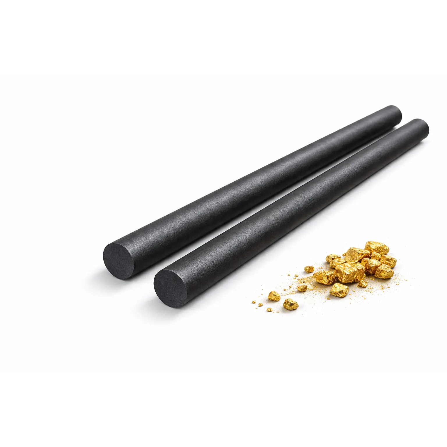 Graphite Stirring Rod for Gold, Silver, Precious Metals Melting - 12-in Heat & Chemical Resistant, 3/8" or 1/2" Inches Diameter Option, Durable Welding/Soldering Tool Accessory, Diameter Choice