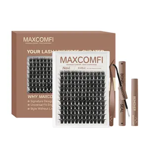 MaxComfi Navi False Eyelashes - Cluster Lashes, Fluffy Lash Clusters, Voluminous, Long-Lasting, Waterproof, Super Soft, Thin MagicSoft Band, Beginner-Friendly DIY Natural Daily Wear Makeup Cosmetic