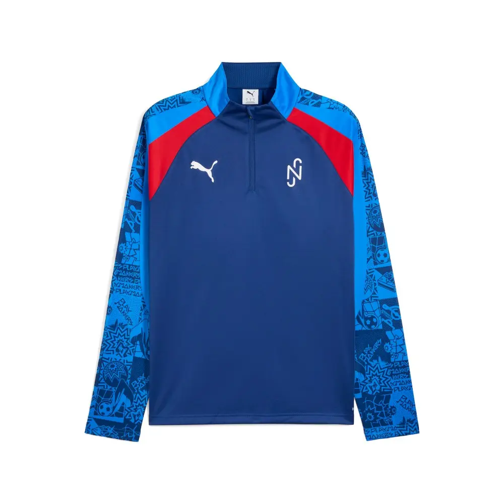 PUMA Mens X Neymar Junior Playmaker Quarter Zip Sweater Casual Tops Casual - Blue