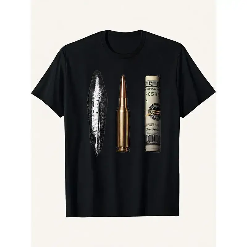 Men's 100% Cotton Narcos Graphic Print Crew Neck Shortsleeve T-Shirt - Streetwear Casual Summer Top with Iconic Black Design