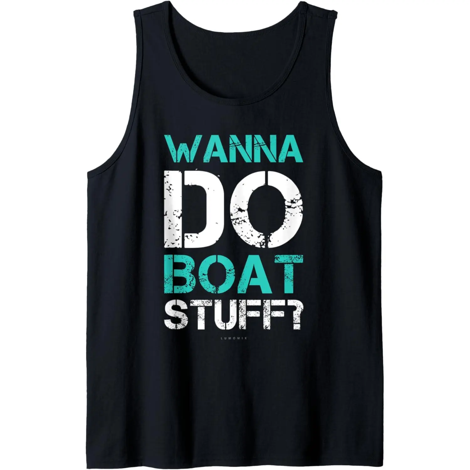 Men's Sleeveless Smooth Sporty Sports Top - Funny "Wanna Do Boat Stuff" Graphic, Ideal for Cruise, Lake Vacation, Fitness (Menswear Active Top), Sporty Sports Tops