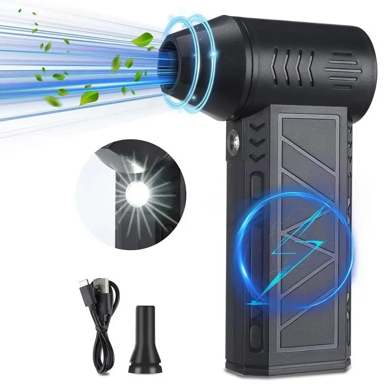 EOWULFROST Turbo Jet Fan Handheld Powerful Fan with Electronic Display, Cordless Handheld Blower, Dust Removal Blower, Turbofan Blower, High-Speed Cleaning Tool, Portable Air Circulator, Super Power Blower