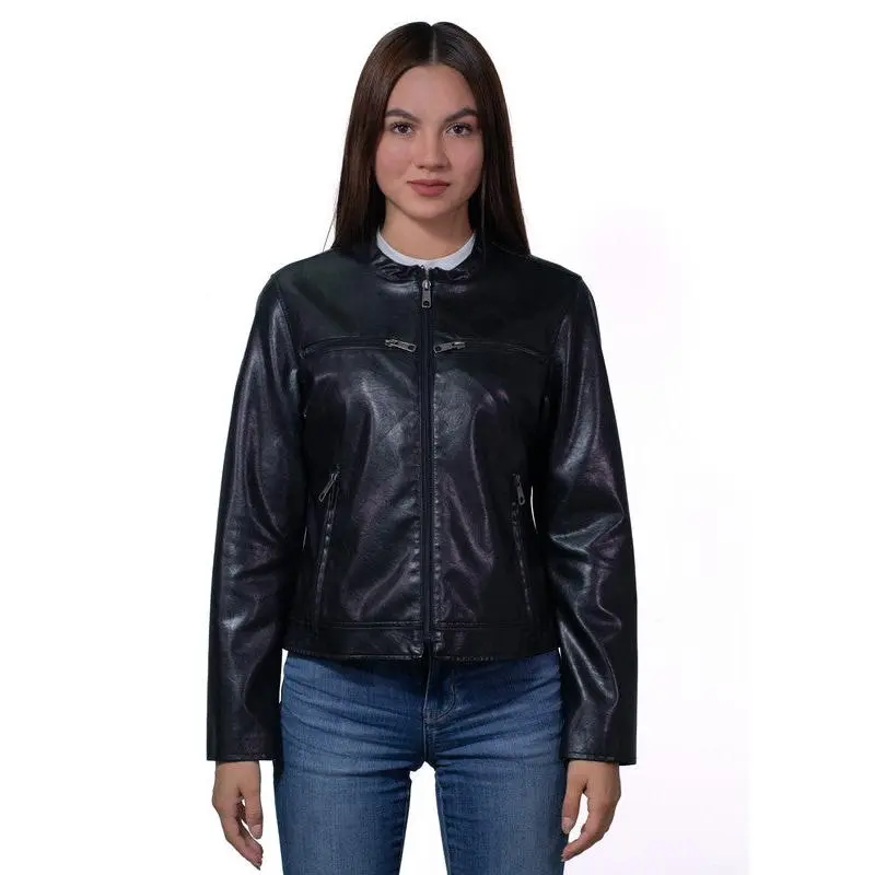 LEE synthetic leather jacket, Racer type for women LEDO2310