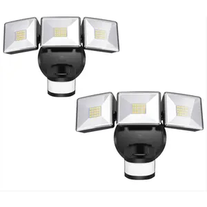 2 Pack Motion Sensor Outdoor Flood Light, 30W 4500LM LED  Light with 180? 40FT Detection, /Auto/Test Modes, IP65  Hardwired Floodlight for Yard, Garage, Driveway