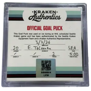 3.7.26 E. Tolvanen #20 SEA Goal Puck