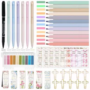 41 Pcs Bible Journaling Kit, Bible Study Kit for Women, Bible Journaling Supplies with Pastel Bible Highlighters and Tabs, Bible Pens,Sticky Notes, Bookmarks, All-in-One Christian Bible Study Supplies, Stationery