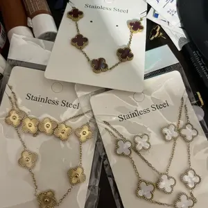 3-Piece Women's Jewelry Set: Necklace, Earrings & Bracelet, Plum Flower Design, Elegant Accessories for Women