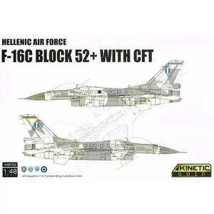 KINETIC K48152 1/48 Hellenic Air Force F-16C Block 52+WITH CFT Limited Edition Detailed Assembly Airplane Model for Collectors