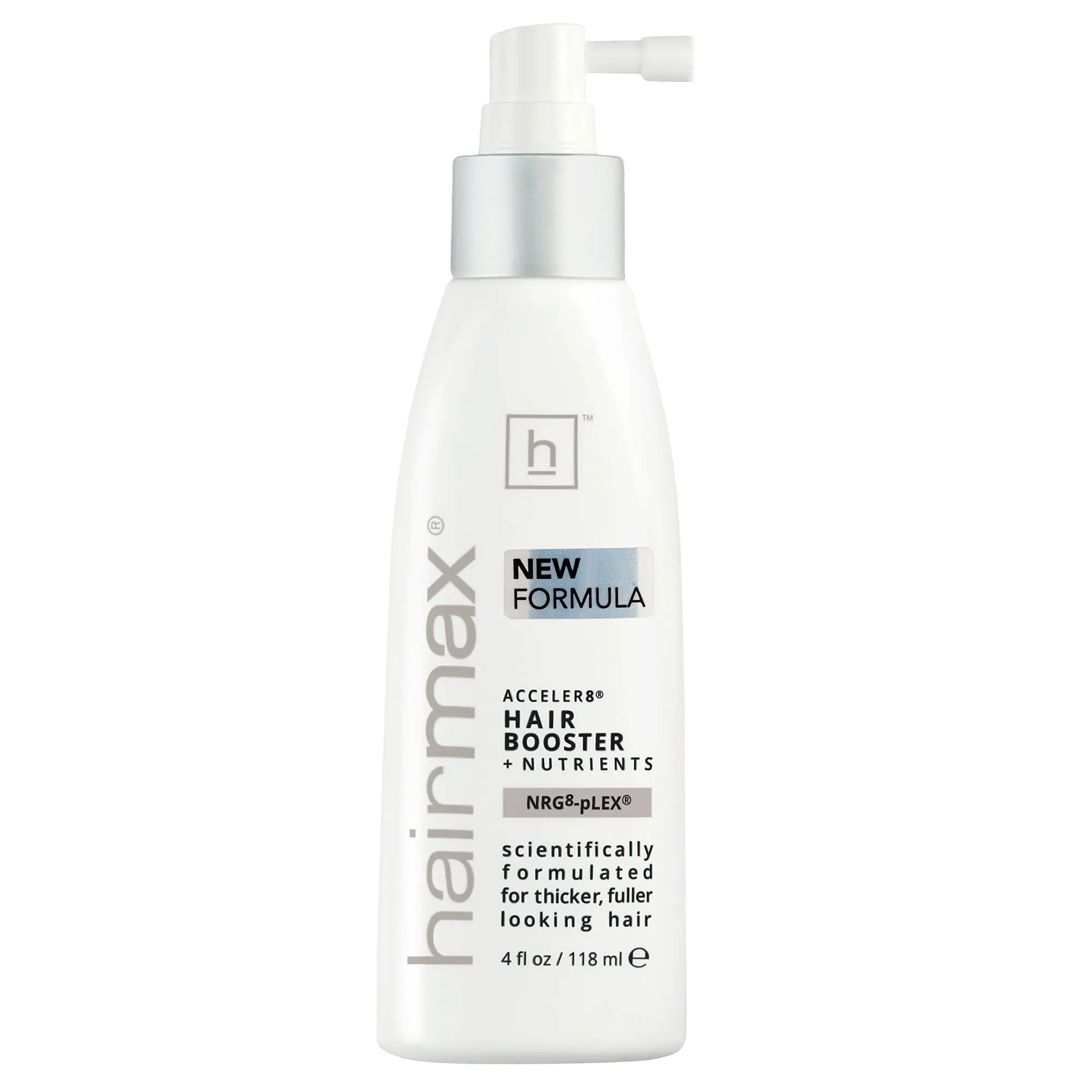 HAIRMAX Density Acceler8 Hair Booster, Liposomal Growth Treatment for Thicker Looking Hair with DHT Blockers & NRG8-pLEX, Paraben & Sulfate Free Leave-In, 4oz, Haircare, Thicker Hair