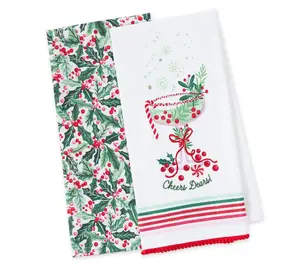 Design Imports Set of 2 Cheers Dears! Kitchen Towels