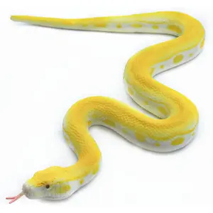 Realistic Fake Snakes Toy Soft Rubber Snake Figure Garden Snake Scare Birds and Squirrels, Python Action Model Snake Toy Figurines Stress Relief Toys Halloween Prank Props (Python)
