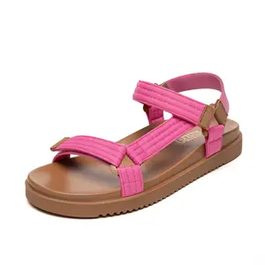 Women's Flat Sandals Comfortable Open Toe Adjustable Strap Walking Footbed Sandals Girl Summer Footwear Shoe Parent Tactical