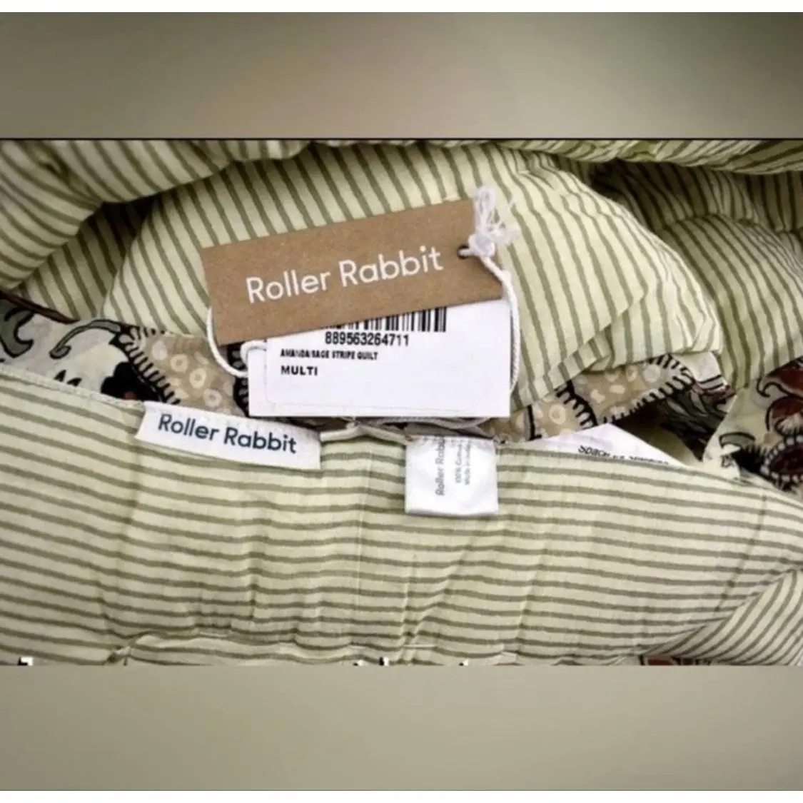 Roller Rabbit Multi-Color Striped Quilt - Soft and Cozy Bedding cotton