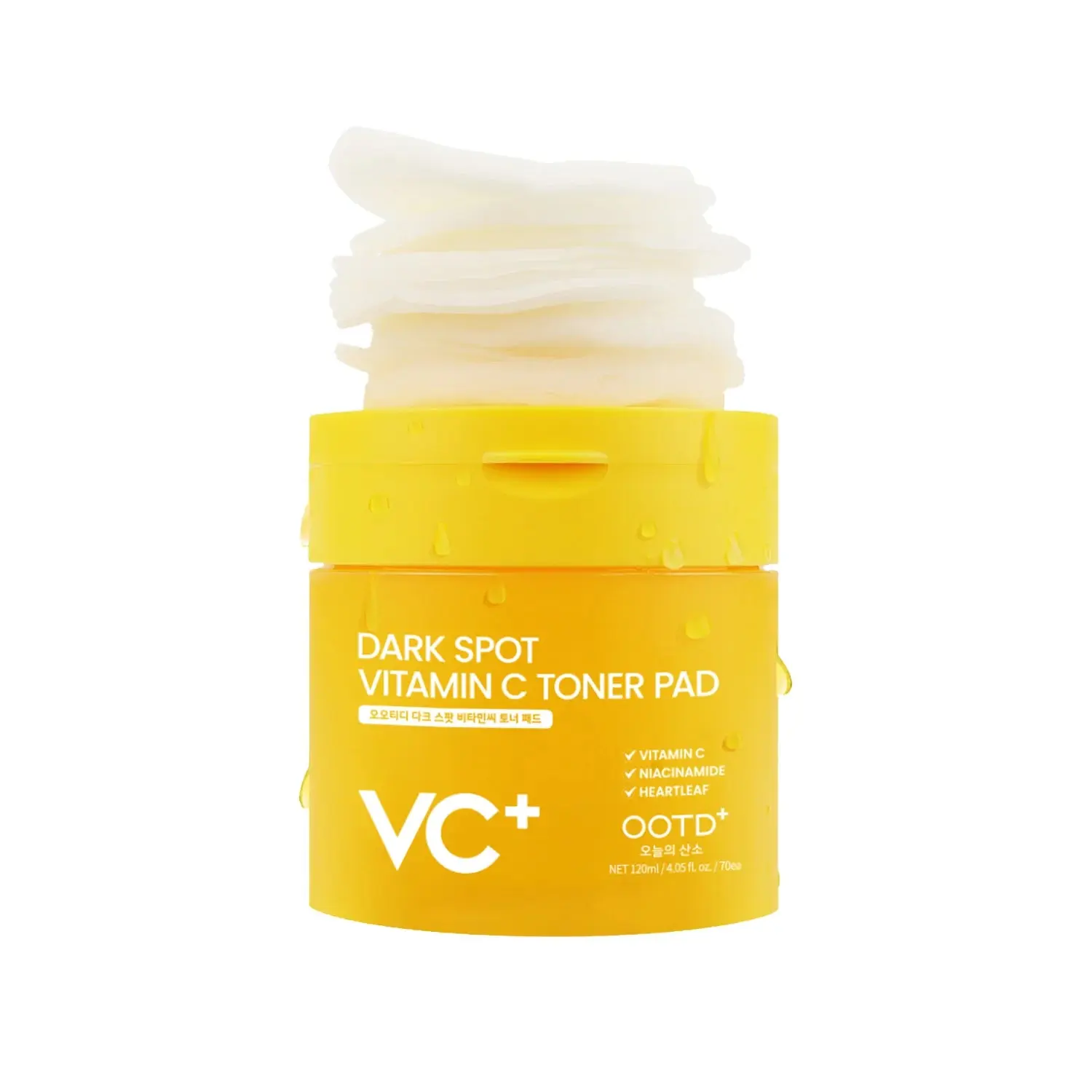 #OOTD Vitamin C Toner Pads 70 Pads Korean Dark Spot Brightening Pads