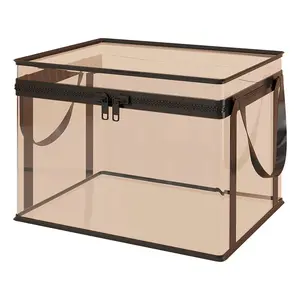 Kids Transparent Storage Bin with Cover, Multi-Purpose Organiser for Dolls, Building Blocks & Snacks (Home Use)