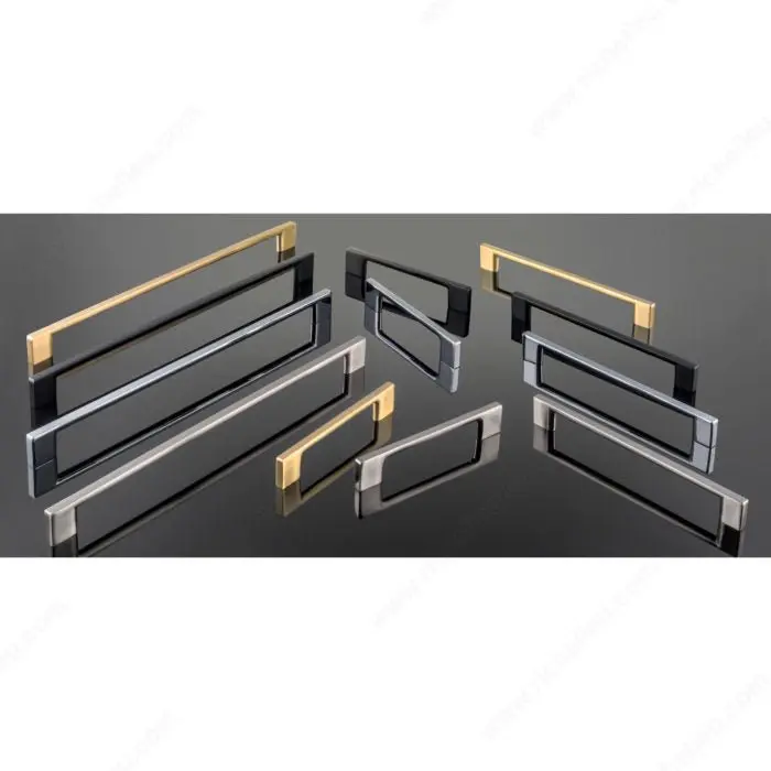 Richelieu Hardware 1-1/4 in (32 mm) Center-to-Center Modern Cabinet Drawer Pull Matte Black