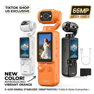 Portable Vlogging Camera with 180° Rotating Lens, Videos, Pocket Video Camera for Photography, Digital Camera for Meeting and Daily Use with SD Card,  Ideal Gift for Girls, Boys, and Beginners, Birthday Christmas Gift