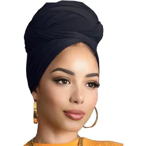 Wraps for Black Women Breathable Headwraps Scarf Long Hair Wraps Soft Wide Headbands Headscarves for Locs