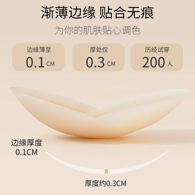 Cross-border silicone breast patch for women, invisible and seamless, for wedding dresses and camisoles, ultra-thin, anti-exposure solid nipple cover for summer Cross-border silicone breast patch for women, invisible and seamless, for wedding dresses and camisoles, ultra-thin, anti-exposure solid nipple cover for summer