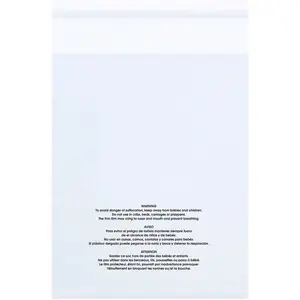 Global Industrial B3174760 Resealable Warning Poly Bags - 4 x 6 in. - 1.5 Mil - Clear - Pack of 1000