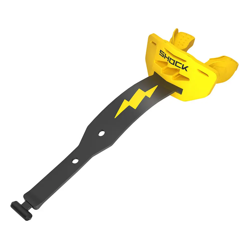 Shock Doctor Thunder Bolt Lip Guard - No-Boil Instant Fit with High-Flow Breathing Channel & Heavy-Duty Tether Strap for Football Helmets