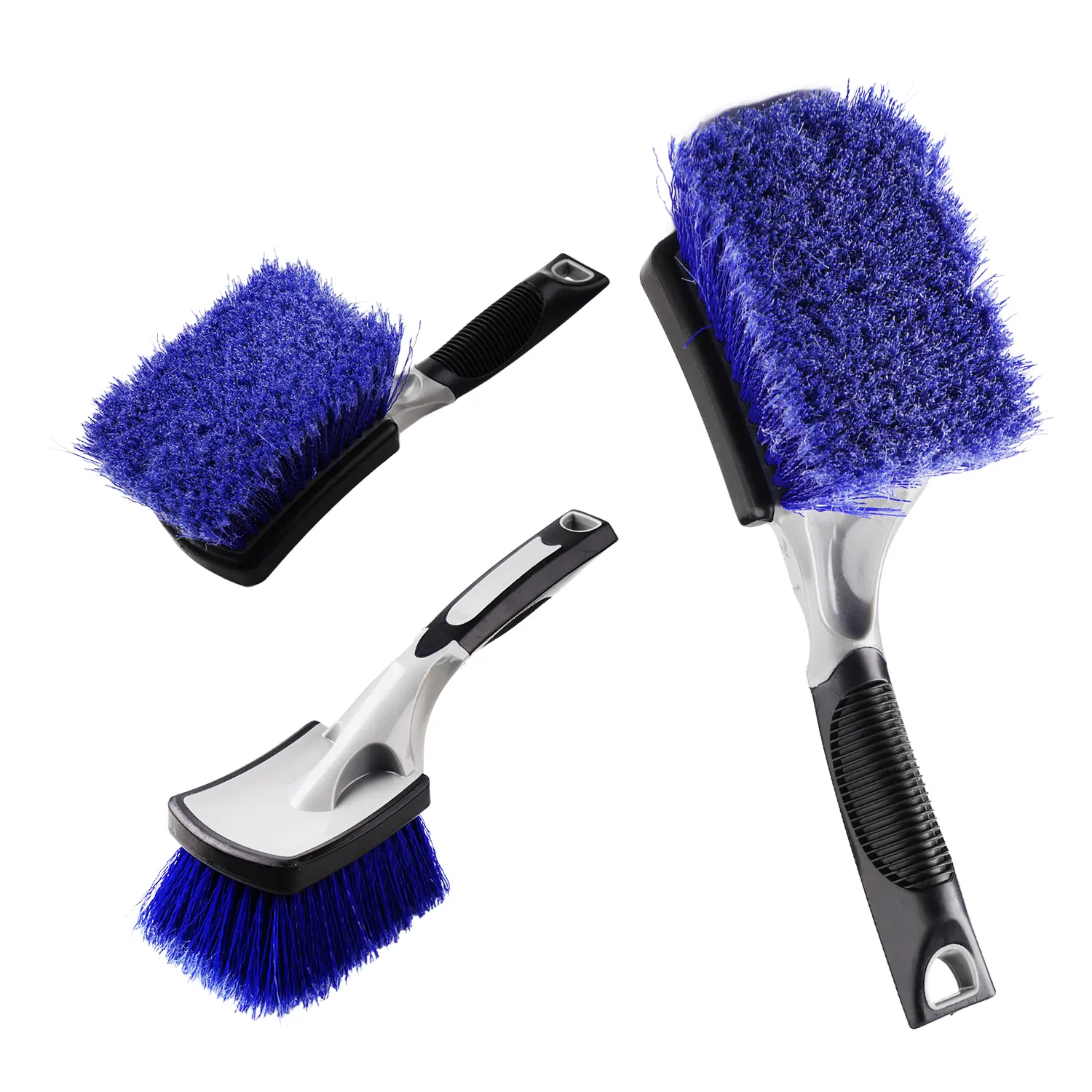 Canvcle Wheel & Tire Brush for Car Rim, Ergonomic Comfort Grip Handle, Perfect for Cleaning Car Floor Mats and Wheels, Moderate Density Soft Firm Bristles for Deep Cleaning, Durable Long Lasting Car Wash Scrub Brush