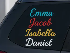 Custom Text Name Vinyl Decal Personalized Social Media Username Weatherproof Durable Easy Application Available in Multiple Colors Car Stickers Bumper Decals