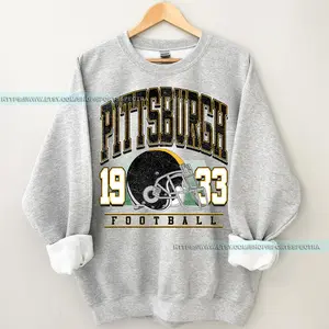 [Sale Up To 50%] Pittsburgh Football Vintage Sweatshirt, Vintage Unisex Pittsburgh Crewneck, Gift for Football Fan, Oversized Pittsburgh Sweatshirt, Gift For Fan, Trendy USA Cotton Fabric
