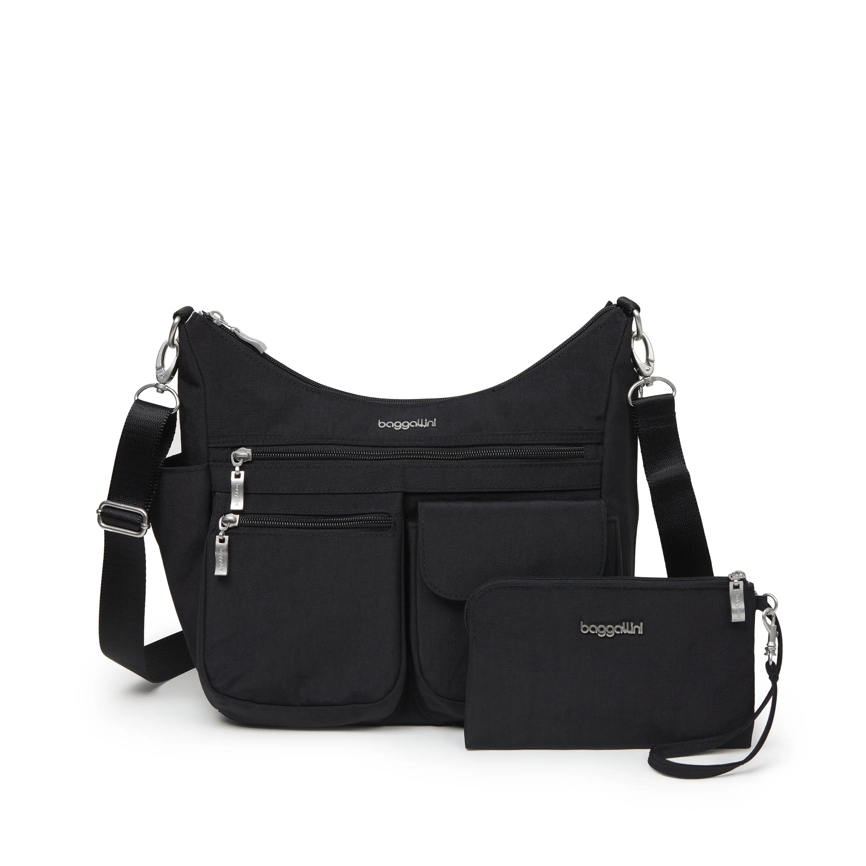 baggallini Women's Modern Everywhere Hobo Crossbody Bag with RFID Wristlet